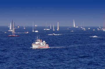 sail boats in Saint Tropez, France