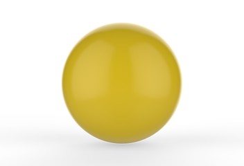 Colorful glossy candy ball on white background, 3d illustration
