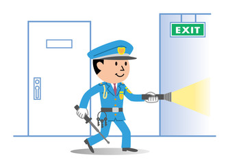 警備員　夜間警備