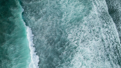Aerial: ocean surface waves view