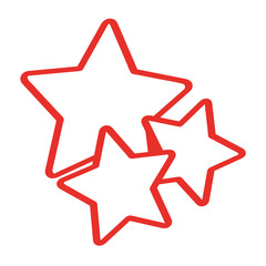 Obraz premium Handgezeichnete Sterne in rot