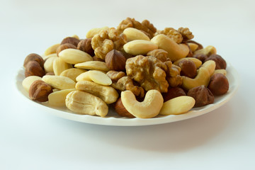 Nuts mixture hazelnuts almonds walnuts cashew