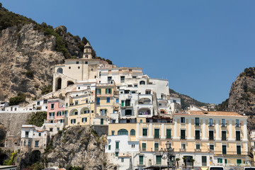 Fototapeta na wymiar View of Amalfi. Amalfi is a charming resort town on the scenic Amalfi Coast of Italy.
