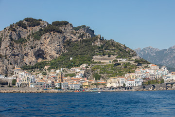 Fototapeta premium View of Amalfi. Amalfi is a charming resort town on the scenic Amalfi Coast of Italy.