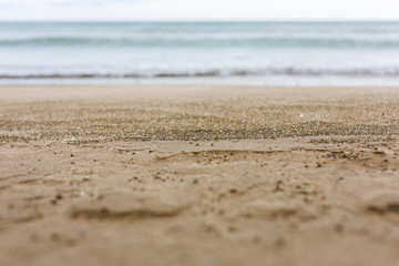 Beautiful beach view with soft sand and blue sea