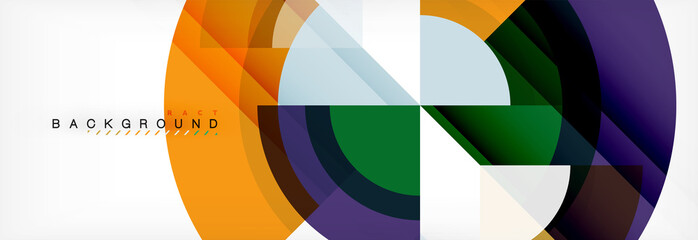 Obraz premium Vector circular geometric abstract background