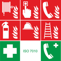 Brandschutz Piktogramme DIN EN ISO 7010