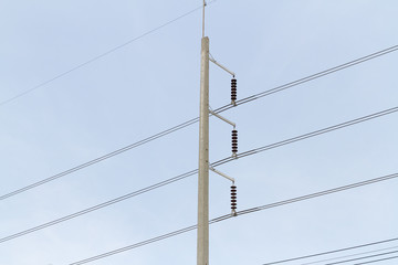 Electric pole and blue sky