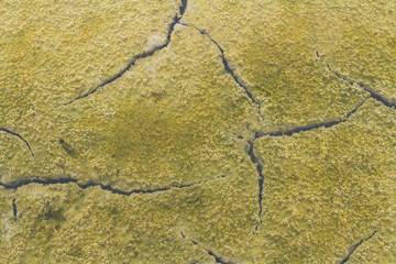 Underwater bubbles And cracks in the surface