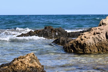 Fototapeta na wymiar The Mediterranean Sea of Northern Cyprus