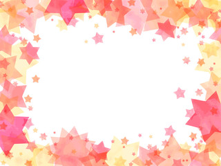 水彩風の星のフレーム