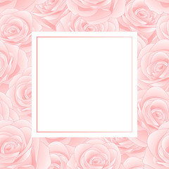 Pink Rose Banner Card