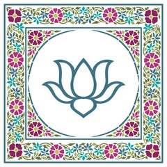 water lily, wedding card design, royal India