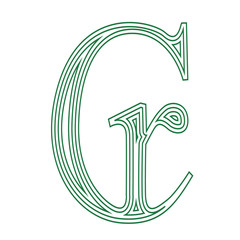 Cruzeiro Brazil currency  symbol  icon striped vector illustration