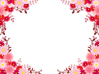 秋の花のフレーム