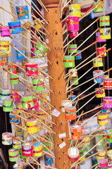Thai Retro Classic Toys Wooden Spin stick
