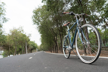 Bicycle park road lane vintage style
