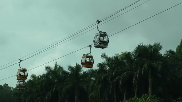 cable car in park 