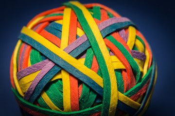 Colorful Ball of Rubberbands