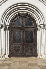 Fototapeta na wymiar old wooden Church Door