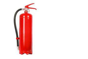 Fire extinguisher on white background.