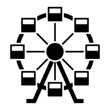 black ferris wheel icon clip art preview