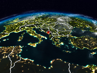 Montenegro at night
