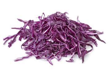  Fresh shredded raw red cabbage