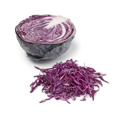  Fresh shredded raw red cabbage