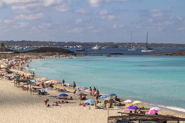 Beach Ses Illetas, Formentera,   Spain