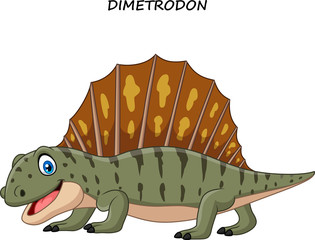 Cartoon funny dimetrodon