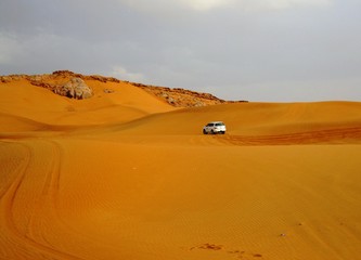Fototapeta na wymiar Desert safari in Dubai