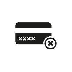 bank card on white background