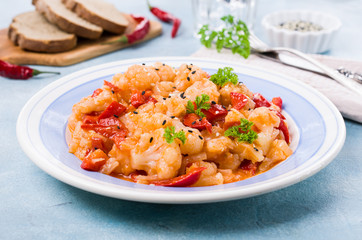 Stewed vegetables with sesame