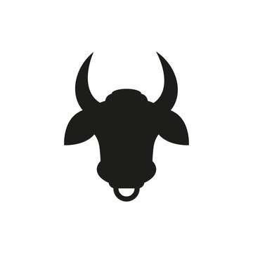 bull on white background