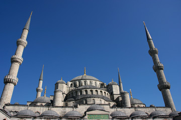 Fototapeta na wymiar Blue Mosque or Sultanahmet Camii in Istanbul , Turkey