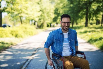 Man in wheelchair