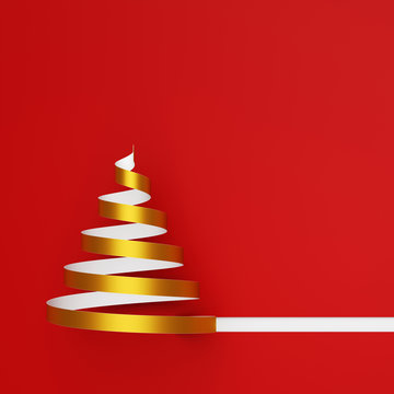Goldener Weihnachtsbaum auf Weihnachten Karte