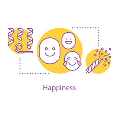 Happiness concept icon