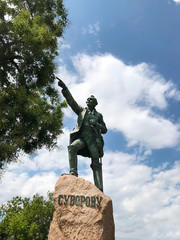 Fototapeta premium Monument to the commander Suvorov.