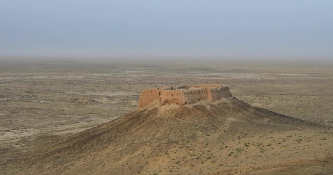 Ayaz Kala #2 - small hilltop mud-brick fort in Kyzylkum desert, Uzbekistan
