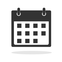 calendar icon in trendy flat style on white background. calendar icon symbol for your web site design, logo, app, UI. calendar with shadow symbol.