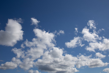 Naklejka na ściany i meble Beautiful blue sky with clouds