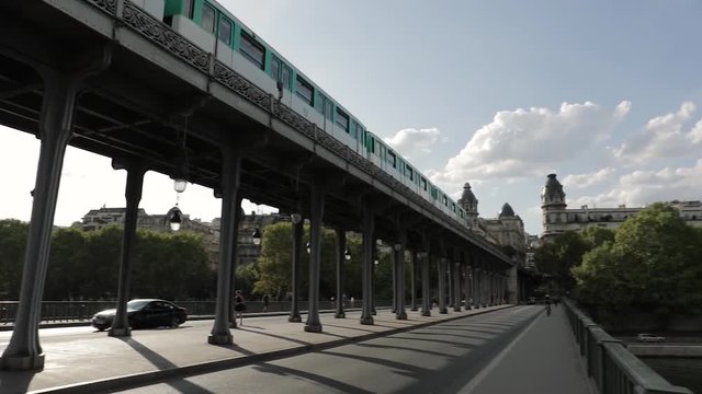 Slow motion of the Eiffel Tower