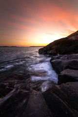 sunset landscape water