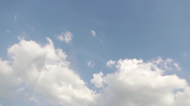 Slow motion of the Eiffel Tower