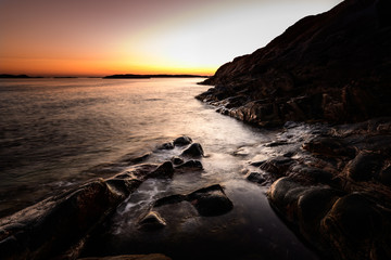sunset landscape water