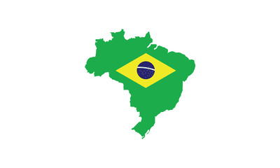 Brazil outline map country shape state borders