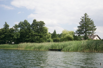 on the lake in summer in Osno Lubuskie in Poland