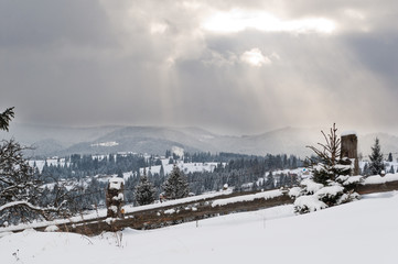 Winter Carpathian Mountains